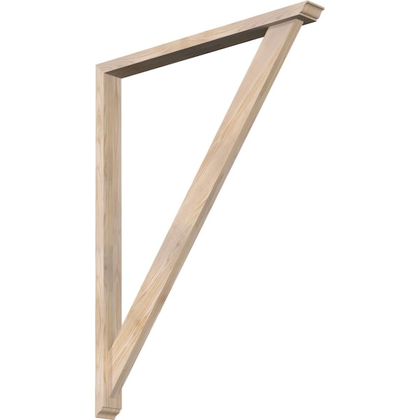 Ekena Millwork Traditional Traditional Smooth Bracket w/ Offset Brace, Douglas Fir, 3 1/2"W x 36"D x 48"H BKT0402X36X48TRA01SDF - main